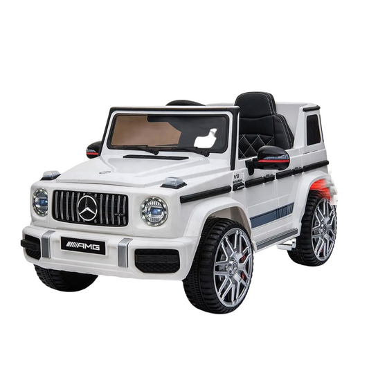 Auto a Batería Jeep G63 Con Licencia Mercedes 12V Blanco