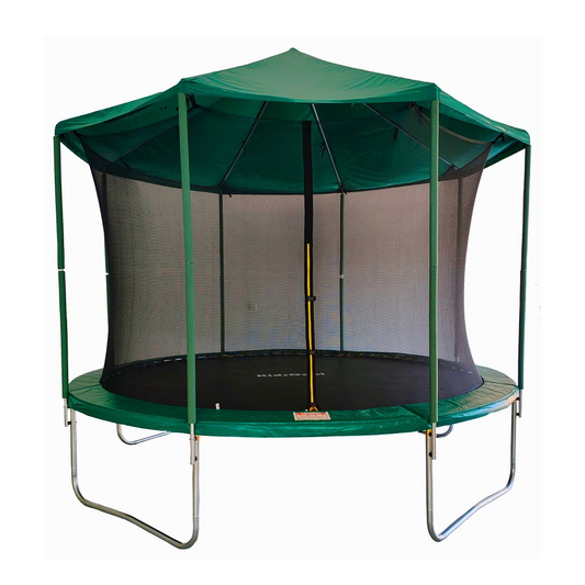 Cama Elastica Verde Con Techo 12 Pies